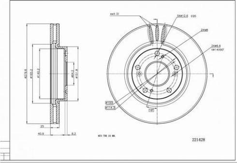 Hart 221 428 - Brake Disc autospares.lv