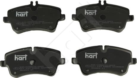 Hart 221 643 - Brake Pad Set, disc brake autospares.lv