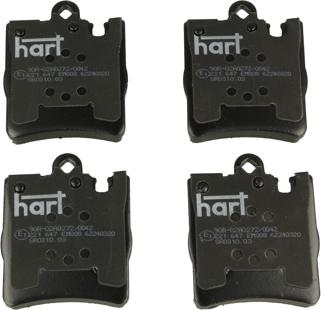 Hart 221 647 - Brake Pad Set, disc brake autospares.lv