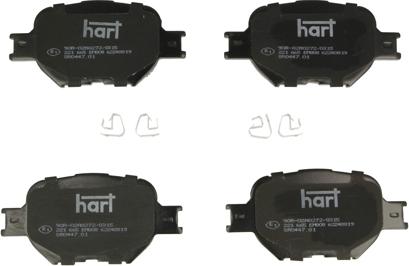 Hart 221 665 - Brake Pad Set, disc brake autospares.lv