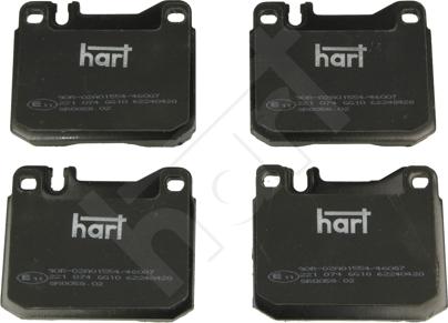 Hart 221 074 - Brake Pad Set, disc brake autospares.lv