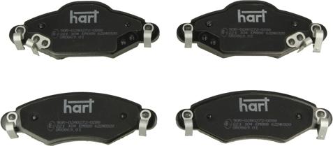 Hart 221 104 - Brake Pad Set, disc brake autospares.lv