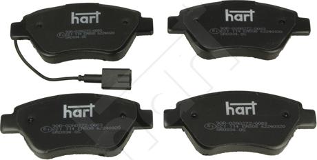 Hart 221 114 - Brake Pad Set, disc brake autospares.lv