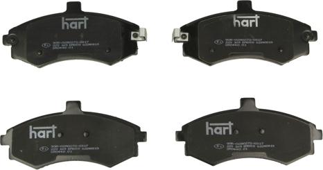 Hart 223 169 - Brake Pad Set, disc brake autospares.lv