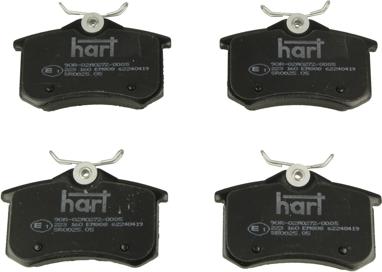 Hart 223 160 - Brake Pad Set, disc brake autospares.lv