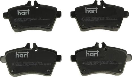 Hart 223 172 - Brake Pad Set, disc brake autospares.lv