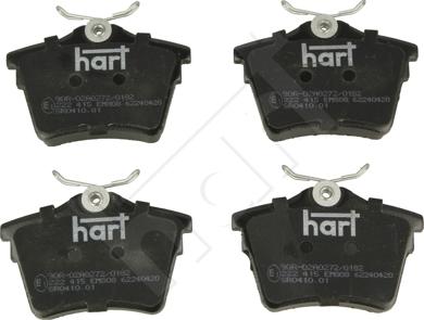 Hart 222 415 - Brake Pad Set, disc brake autospares.lv