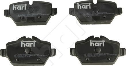 Hart 222 410 - Brake Pad Set, disc brake autospares.lv