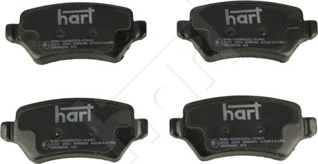 Hart 222 282 - Brake Pad Set, disc brake autospares.lv