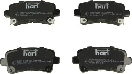 Hart 227 355 - Brake Pad Set, disc brake autospares.lv