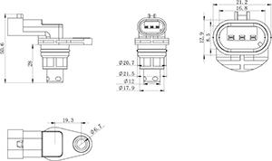 HC-Cargo 150979 - Sensor, camshaft position autospares.lv