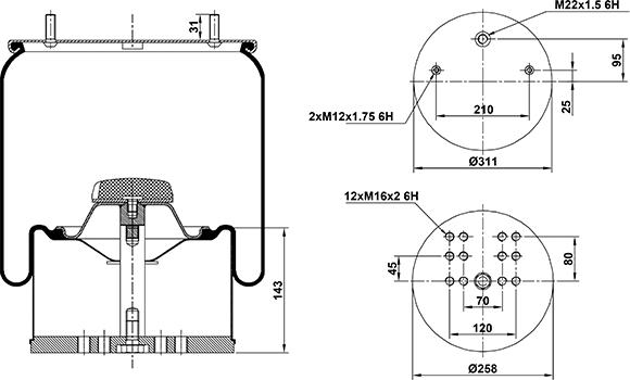 HD 020.4881.C - Bellow, air suspension autospares.lv