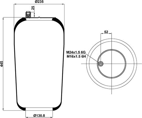 HD 020.4390.S01 - Bellow, air suspension autospares.lv