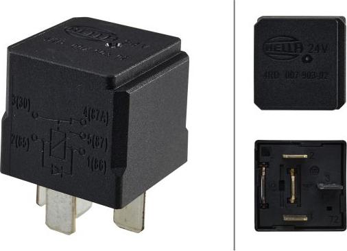 HELLA 4RD 007 903-021 - Relay, main current autospares.lv