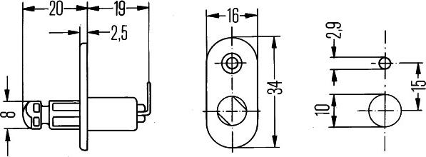 HELLA 6ZF 004 365-041 - Switch, door contact autospares.lv