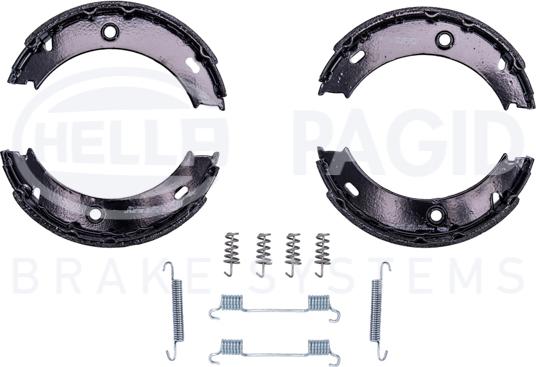 HELLA 8DA 355 050-461 - Brake Shoe Set, parking brake autospares.lv