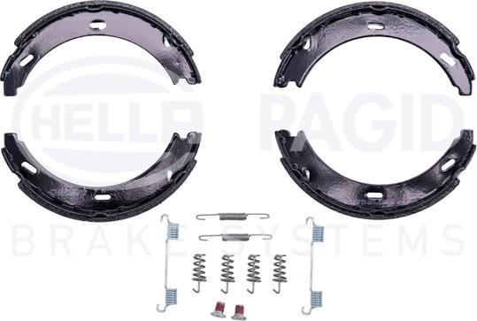 HELLA 8DA 355 050-431 - Brake Shoe Set, parking brake autospares.lv