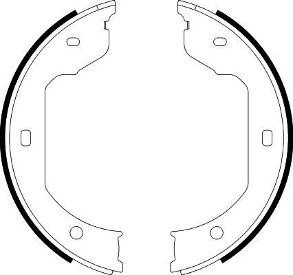 HELLA 8DA 355 050-471 - Brake Shoe Set, parking brake autospares.lv