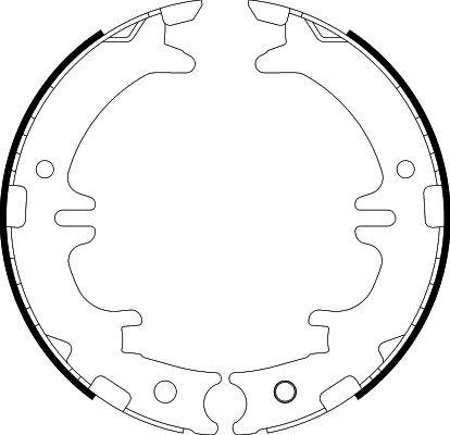 HELLA 8DA 355 050-541 - Brake Shoe Set, parking brake autospares.lv