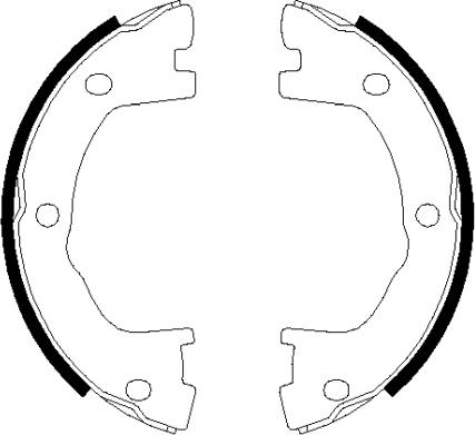 HELLA 8DA 355 050-501 - Brake Shoe Set, parking brake autospares.lv