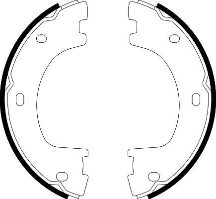 HELLA 8DA 355 050-071 - Brake Shoe Set, parking brake autospares.lv