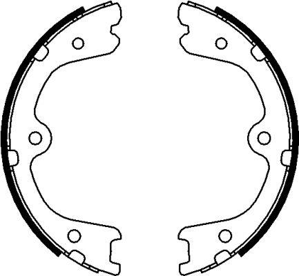 HELLA 8DA 355 050-861 - Brake Shoe Set, parking brake autospares.lv