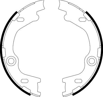 HELLA 8DA 355 050-811 - Brake Shoe Set, parking brake autospares.lv