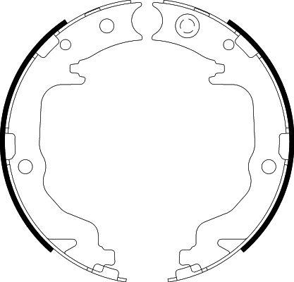 HELLA 8DA 355 050-871 - Brake Shoe Set, parking brake autospares.lv