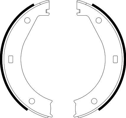 HELLA 8DA 355 050-311 - Brake Shoe Set, parking brake autospares.lv