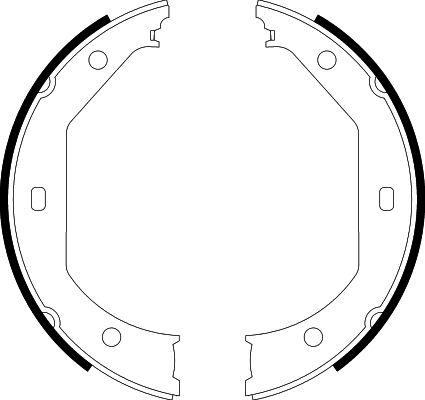 HELLA 8DA 355 050-381 - Brake Shoe Set, parking brake autospares.lv