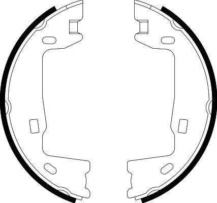 HELLA 8DA 355 050-321 - Brake Shoe Set, parking brake autospares.lv