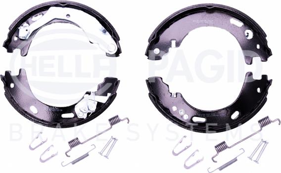 HELLA 8DA 355 051-001 - Brake Shoe Set, parking brake autospares.lv