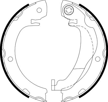 HELLA 8DA 355 051-021 - Brake Shoe Set, parking brake autospares.lv