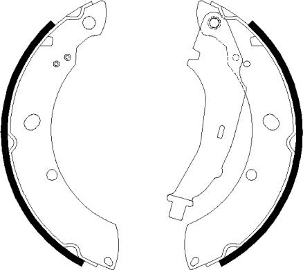 HELLA 8DA 355 051-311 - Brake Shoe Set autospares.lv