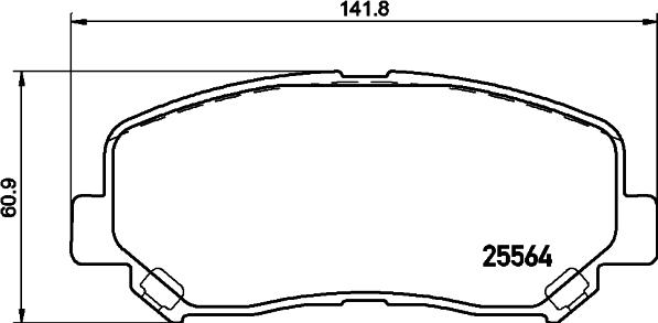 HELLA 8DB 355 045-541 - Brake Pad Set, disc brake autospares.lv