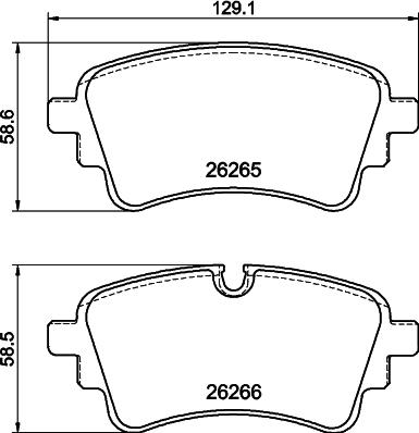 HELLA 8DB 355 040-941 - Brake Pad Set, disc brake autospares.lv