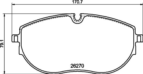 HELLA 8DB 355 040-891 - Brake Pad Set, disc brake autospares.lv