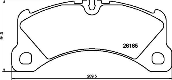 HELLA 8DB 355 040-201 - Brake Pad Set, disc brake autospares.lv