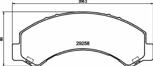 HELLA 8DB 355 040-281 - Brake Pad Set, disc brake autospares.lv