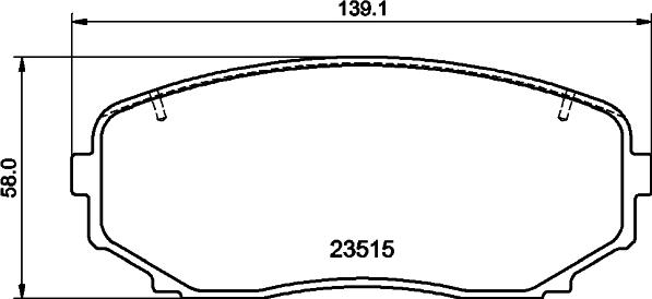 HELLA 8DB 355 041-191 - Brake Pad Set, disc brake autospares.lv