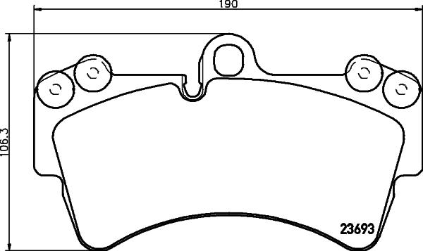 HELLA 8DB 355 043-161 - Brake Pad Set, disc brake autospares.lv