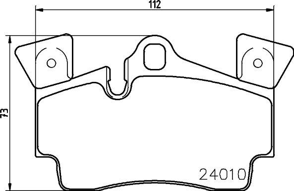 HELLA 8DB 355 043-211 - Brake Pad Set, disc brake autospares.lv