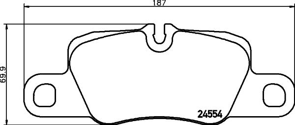 HELLA 8DB 355 042-881 - Brake Pad Set, disc brake autospares.lv