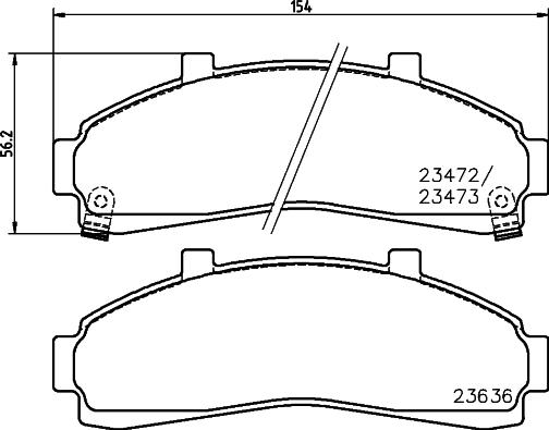 HELLA 8DB 355 009-941 - Brake Pad Set, disc brake autospares.lv