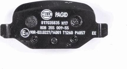 HELLA 8DB 355 009-551 - Brake Pad Set, disc brake autospares.lv