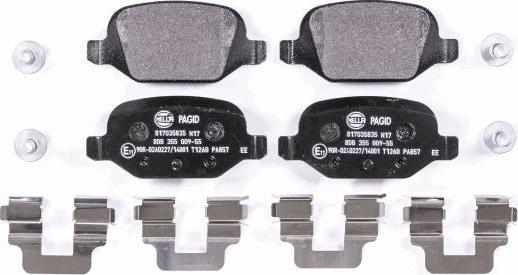 HELLA 8DB 355 009-551 - Brake Pad Set, disc brake autospares.lv