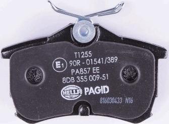 HELLA 8DB 355 009-511 - Brake Pad Set, disc brake autospares.lv