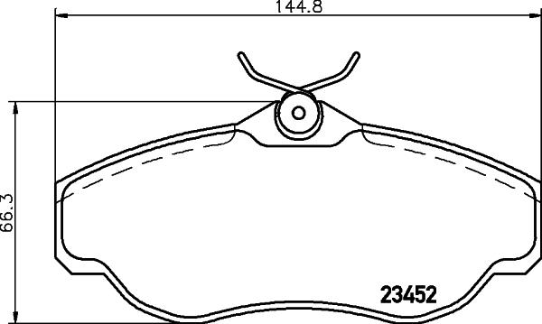 HELLA 8DB 355 009-531 - Brake Pad Set, disc brake autospares.lv