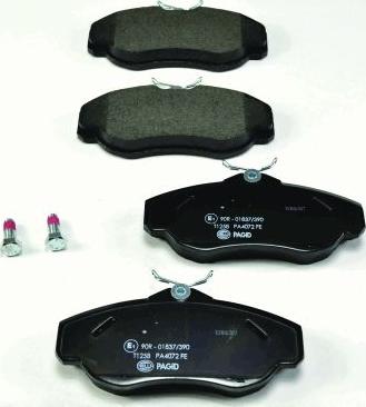 HELLA 8DB 355 009-531 - Brake Pad Set, disc brake autospares.lv