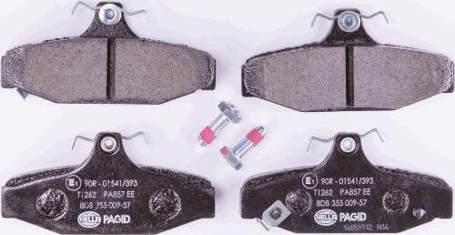 HELLA 8DB 355 009-571 - Brake Pad Set, disc brake autospares.lv